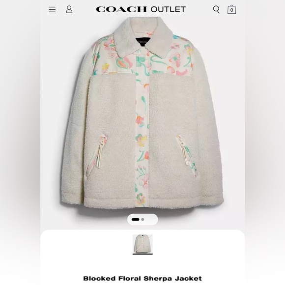 Coach sherpa women jacket size L new with tag - Picture 6 of 7